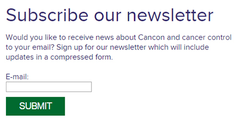 Subricribe Cancon newsletter